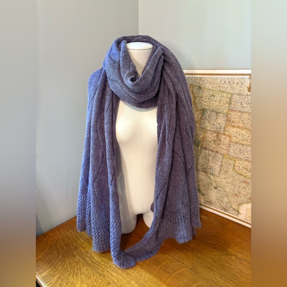 Nardi & Tagliaferri Luxury Mohair Wool Blend Scarf 28”x  84” Shawl Wrap - Picture 6 of 16